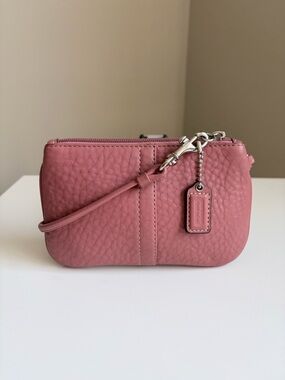 Coach Pebbled Leather Wristlet